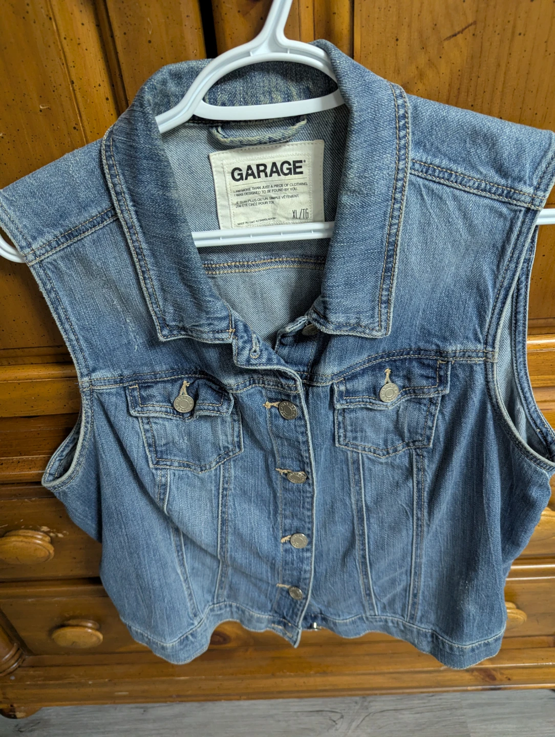 Garage Denim Vest Size XL