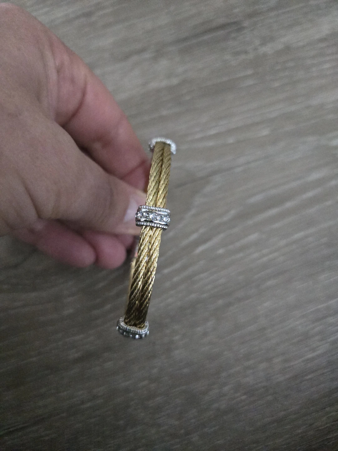 Gold and Silver Tone Wire Bracelet - photo 2