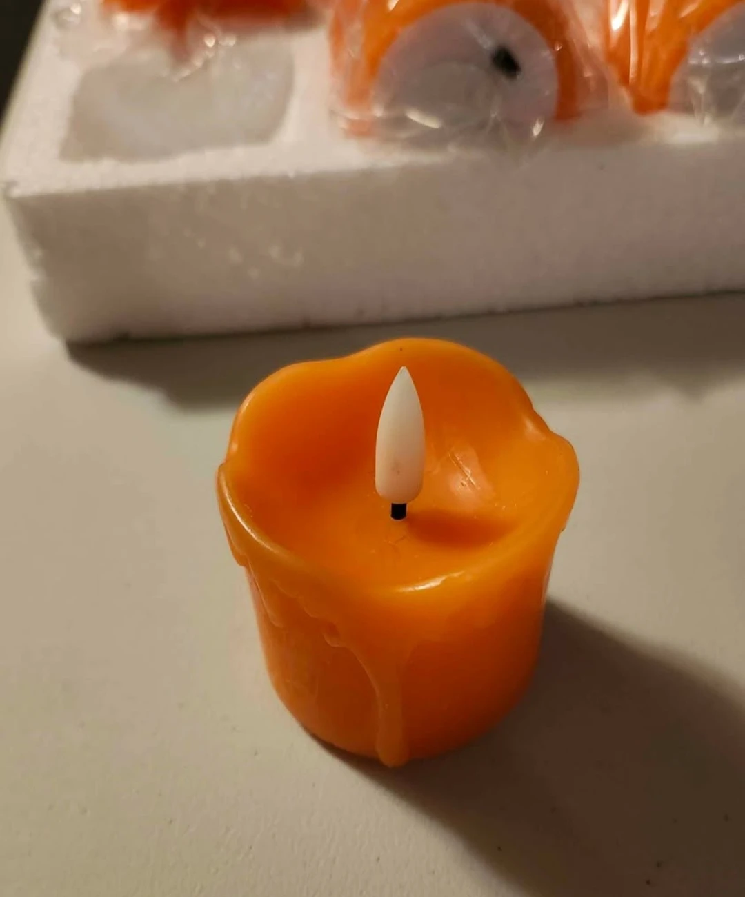 Set of 6 Orange LED Candles - photo 4
