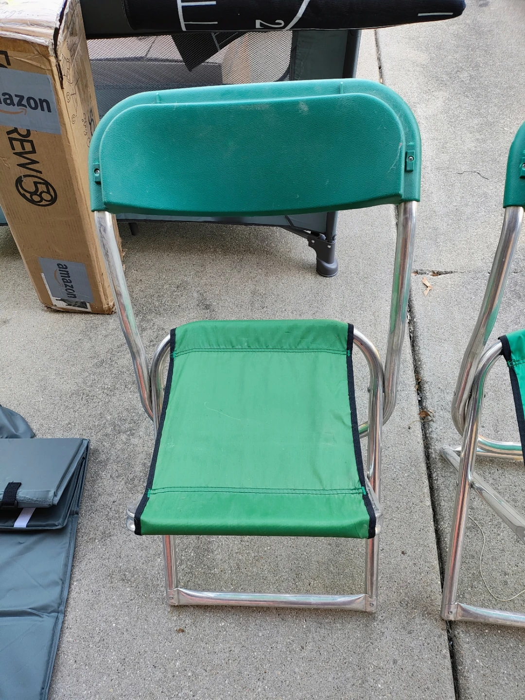 Vintage Aluminum Folding Hunting Chairs (Set of 2) - photo 2