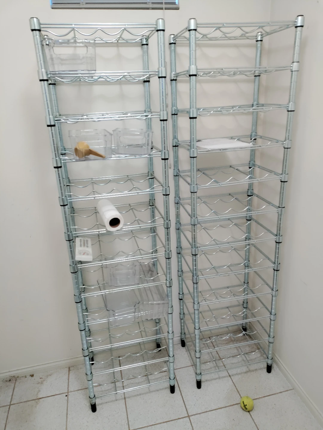 Two Chrome Wire Wine Rack Shelves