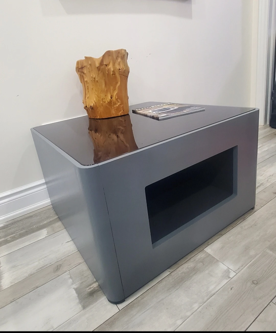 Glasstop coffee table