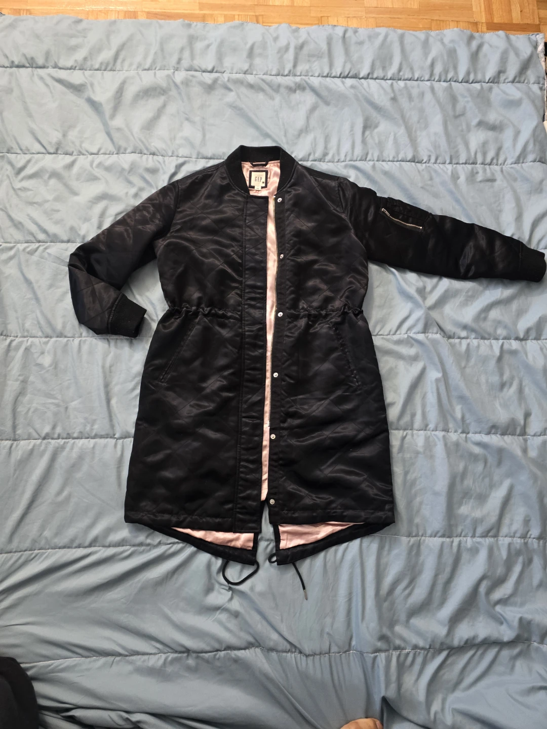 Gap Quilted Bomber Jacket Black - photo 4