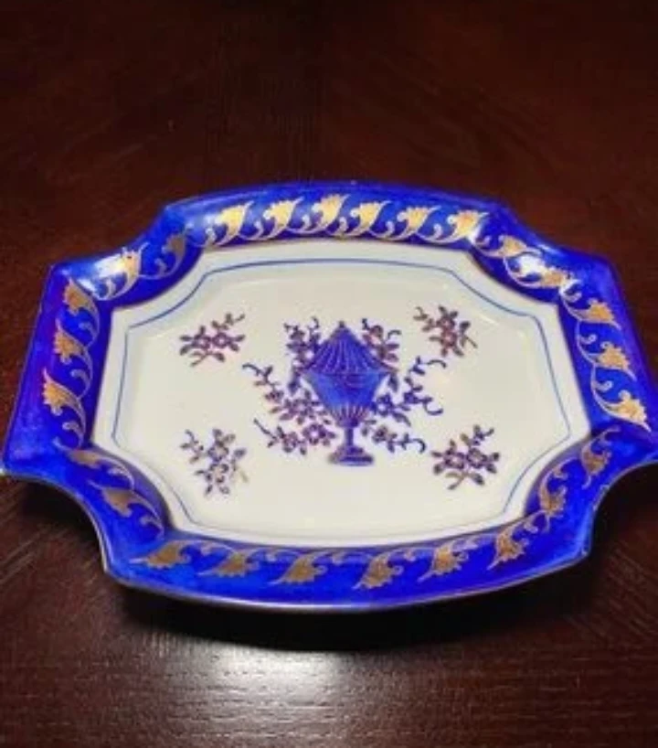 Japanese Handpainted Royal Cobalt Blue & Gold Plate - photo 2