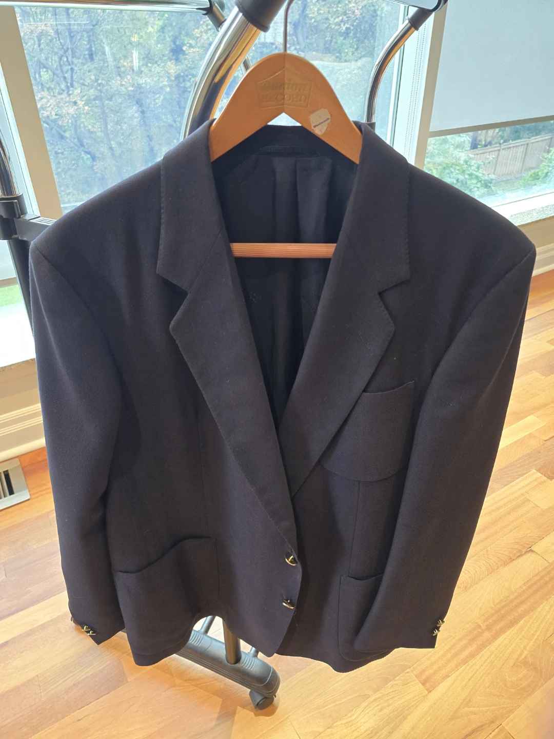 Burberrys Vintage Pure New Wool Navy Blazer
