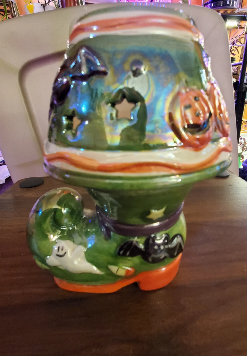 Halloween Witch Boot Tea Light Holder