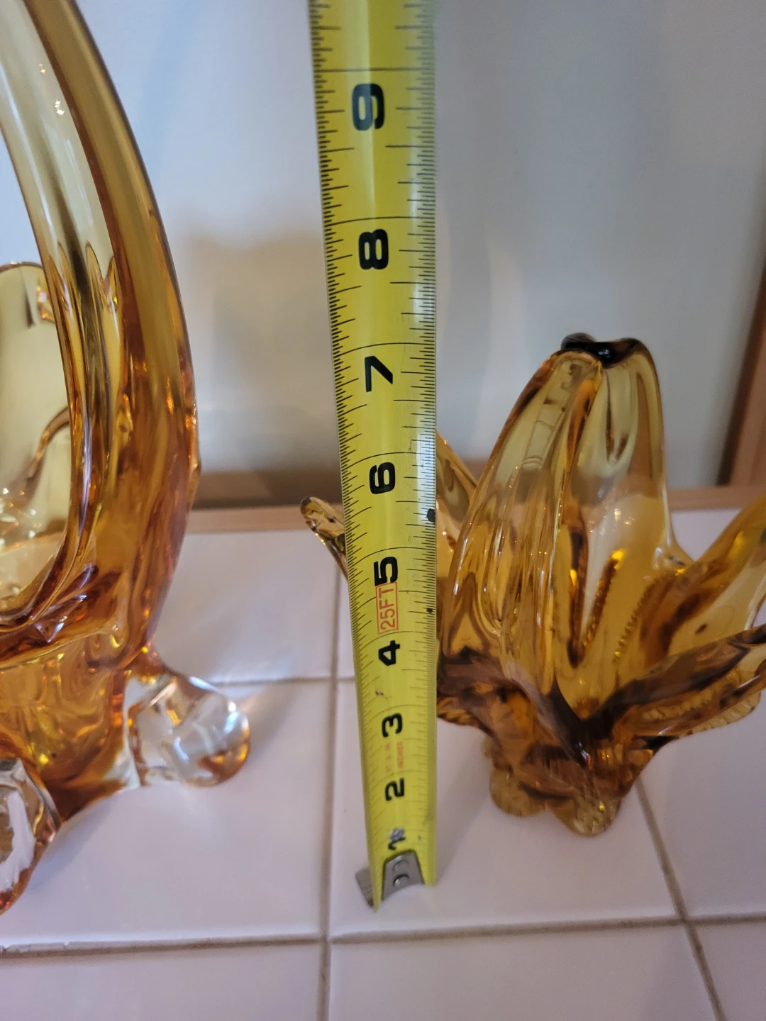 Vintage Chalet Style Amber Glass Art Pieces - photo 3