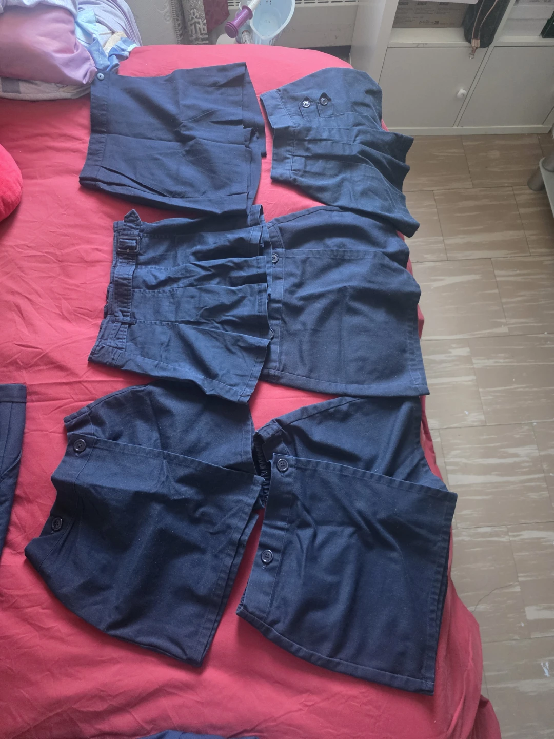 Set of navy blue school uniform shorts $8 each