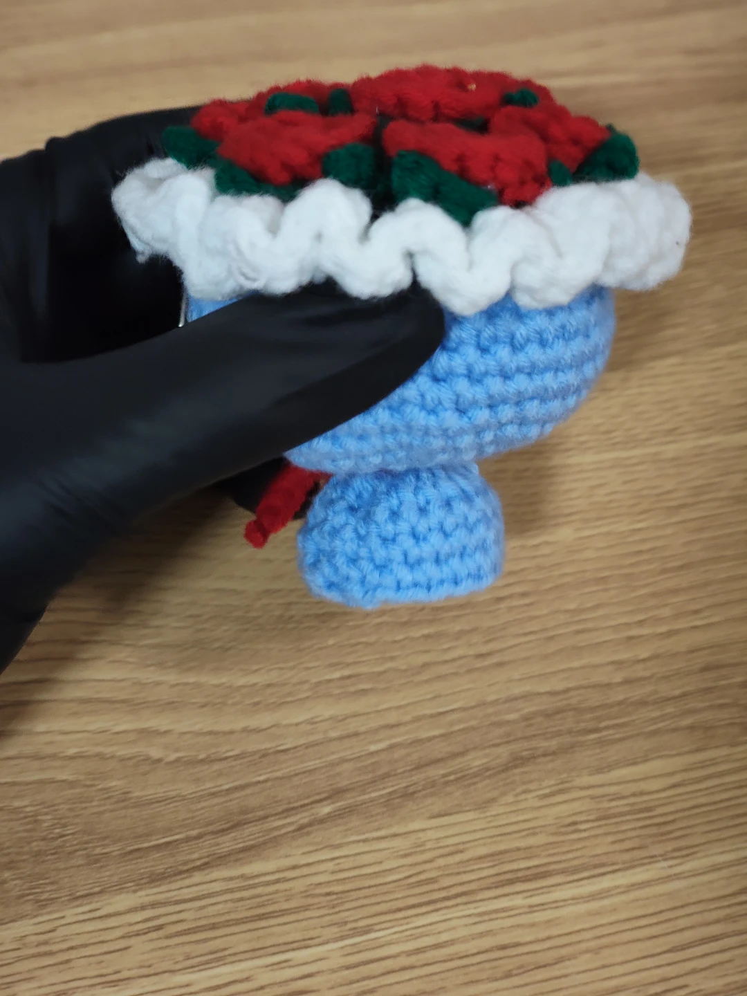 Handmade Crocheted Flower Bouquet Keychain