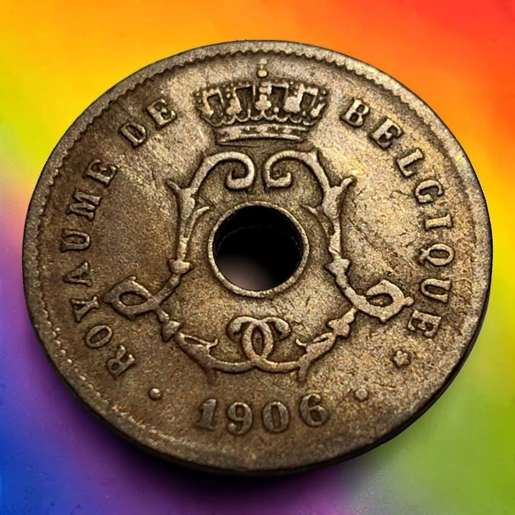 1906 Belgium 5 Centimes Coin
