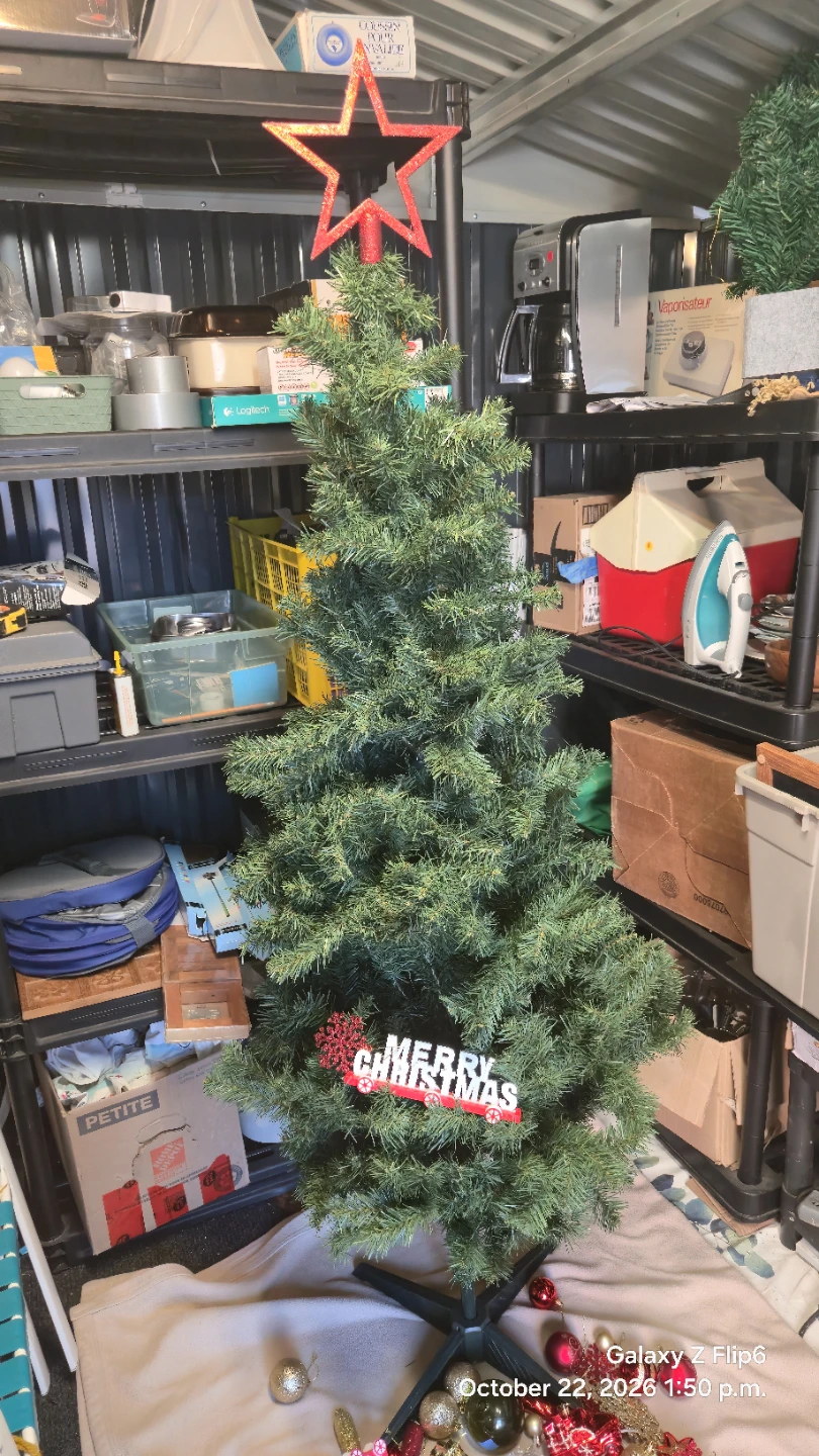 6ft Artificial Christmas Tree with Decoration Set