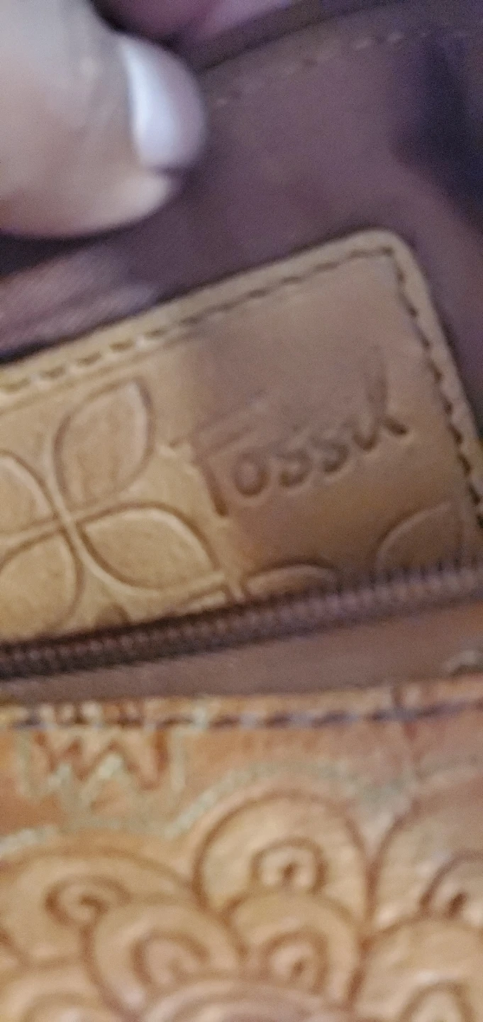 Fossil Embossed Leather Crossbody Bag - photo 3