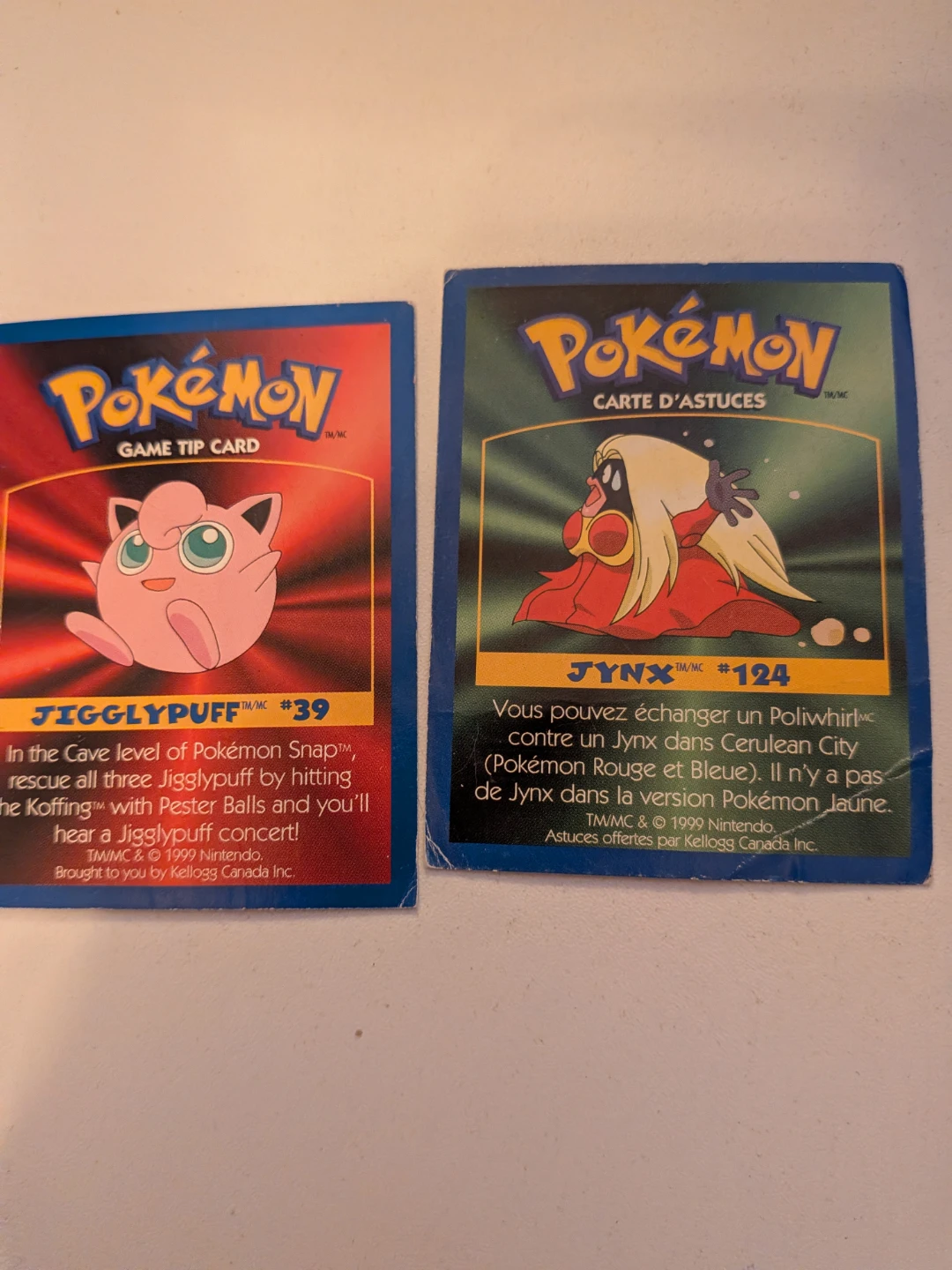 2 Vintage 1999 Pokemon Game Tip Cards - photo 2