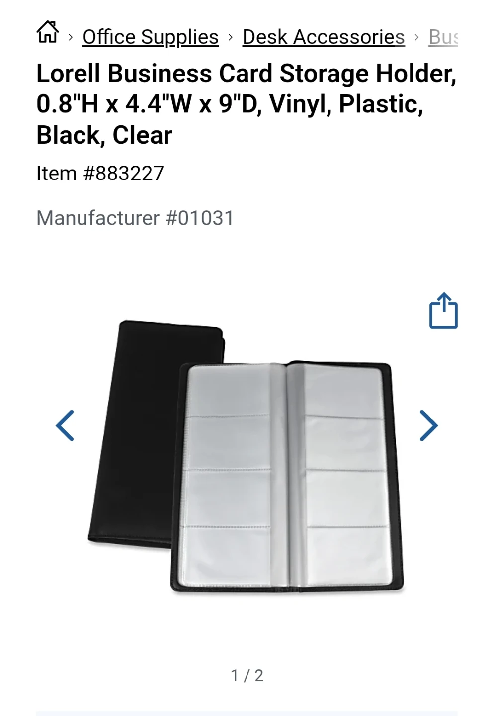 Lorell Business Card Storage Holder - photo 5