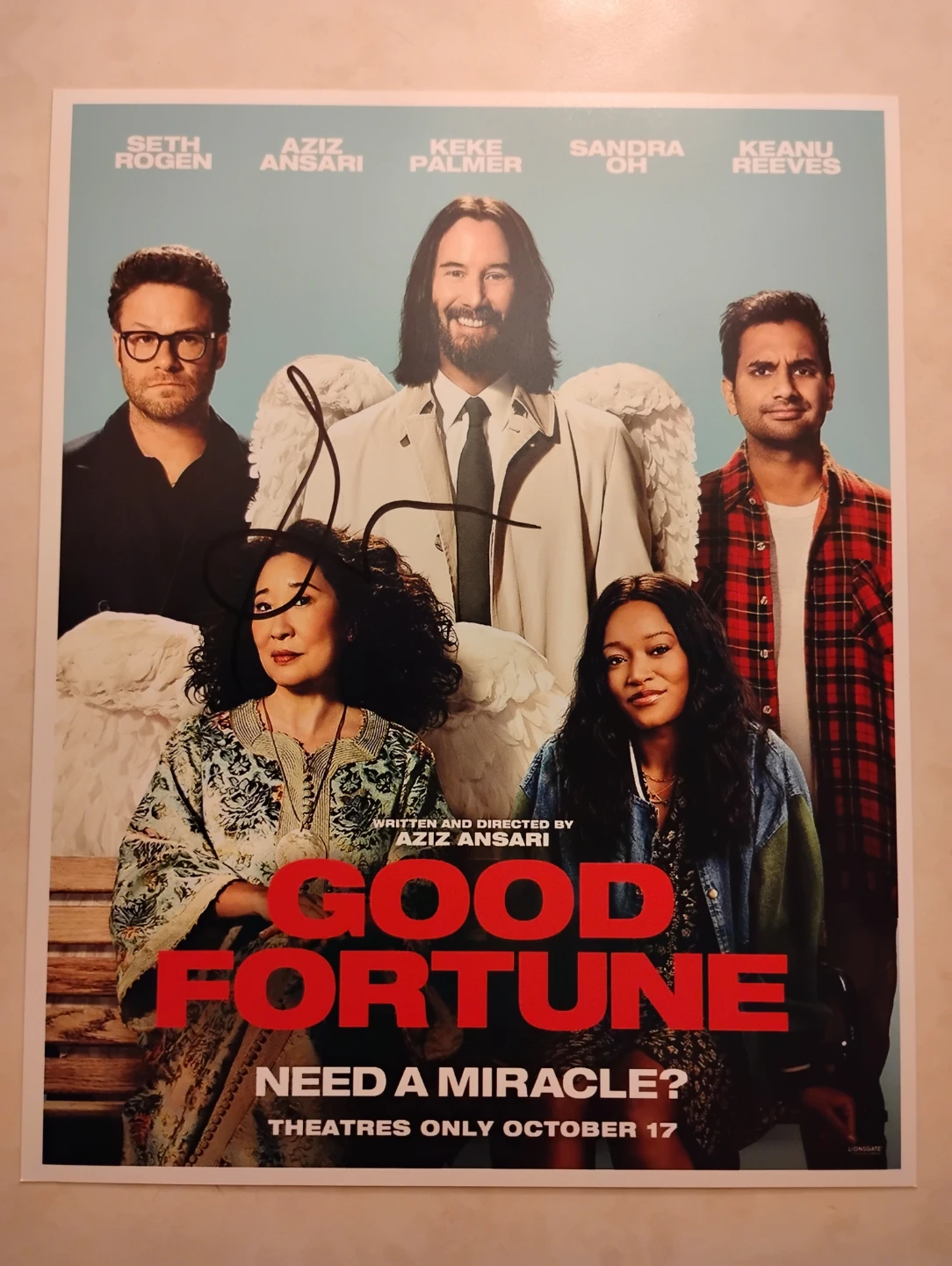 SETH ROGEN SIGNED 8x10 Good Fortune Movie Poster