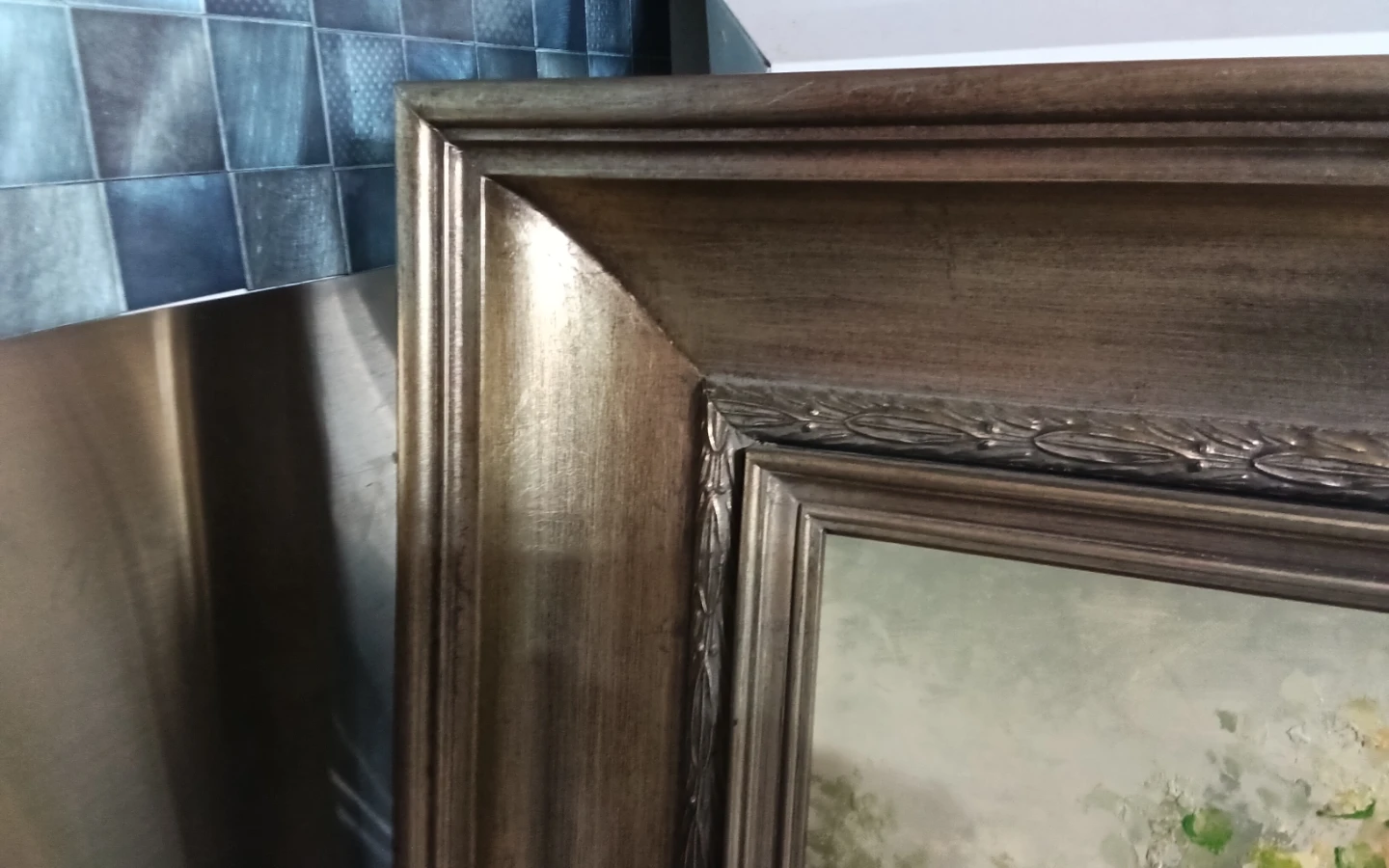 Impressionist Landscape Oil Painting in Premium Custom Frame - photo 3