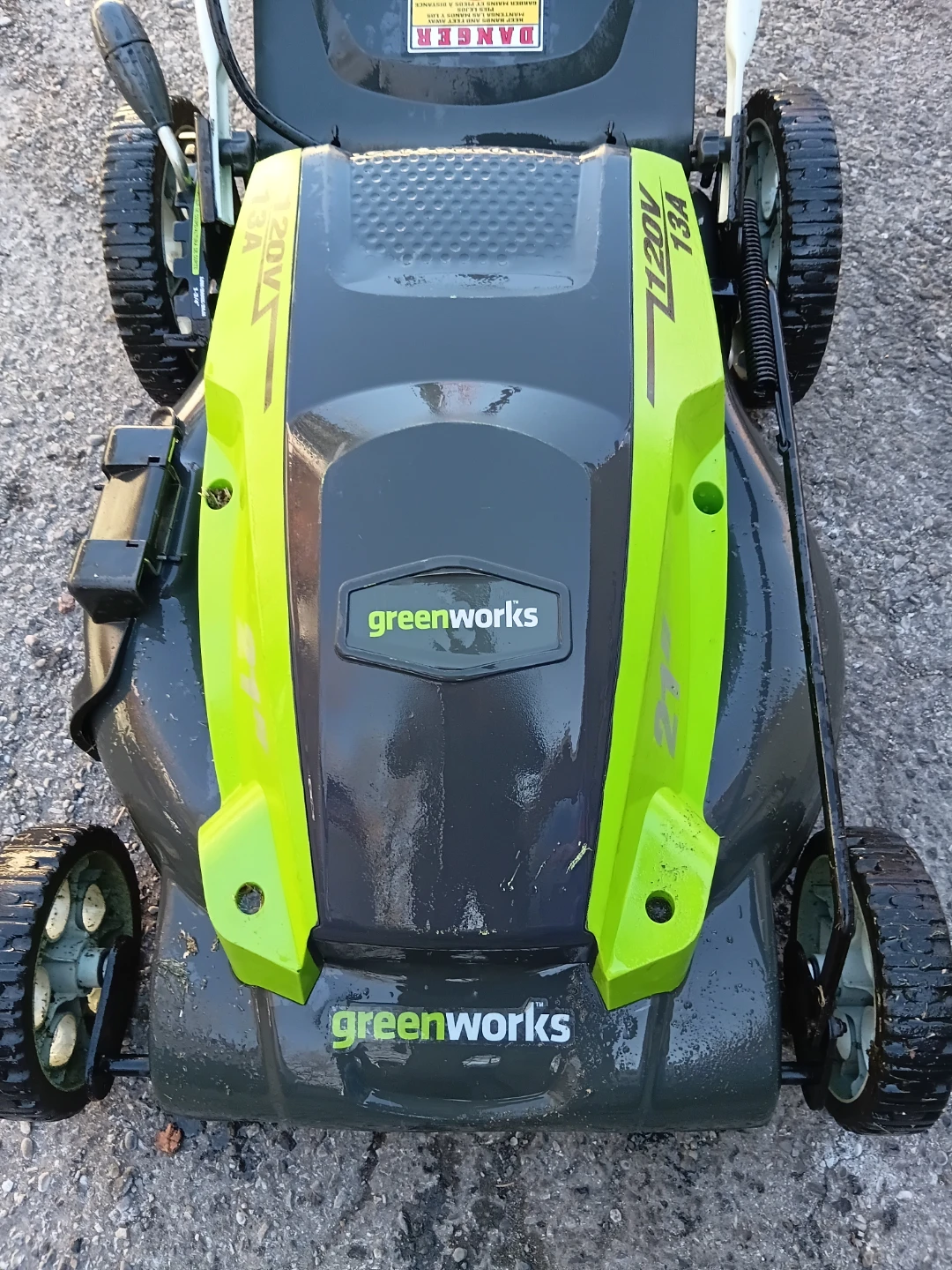 Greenworks Premium 21-inch Electric Lawnmower - photo 3