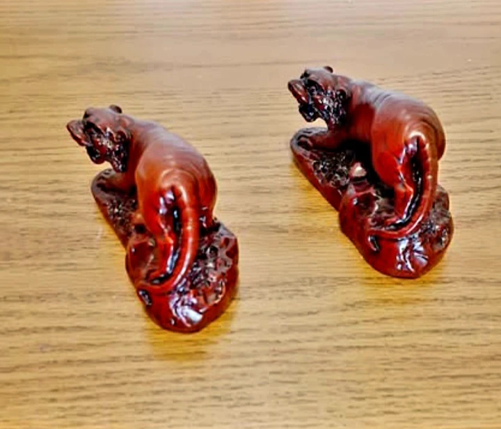 Hand Carved Tiger Figurines - photo 3
