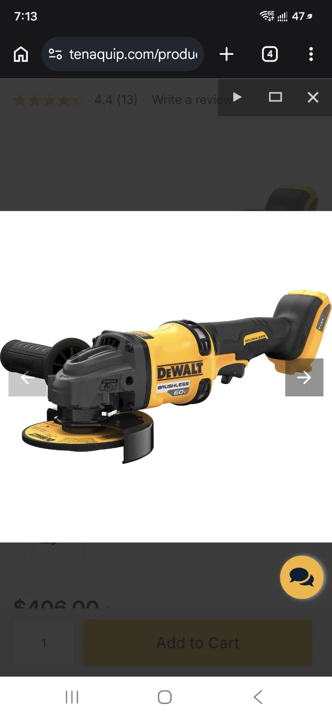 DEWALT 60V MAX FlexVolt Brushless Angle Grinder - photo 2