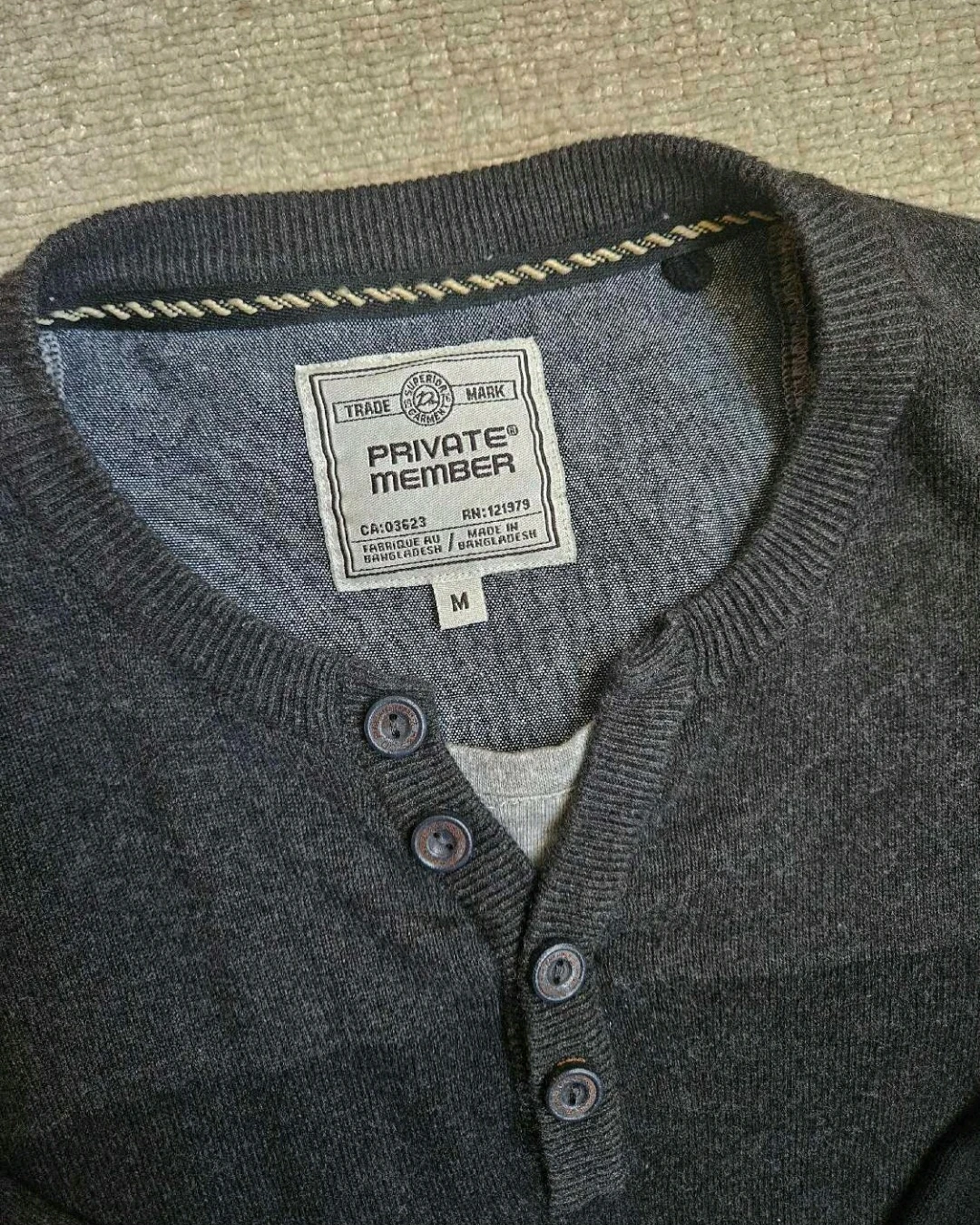 Brand New Men's Dark Grey Sweater - photo 3