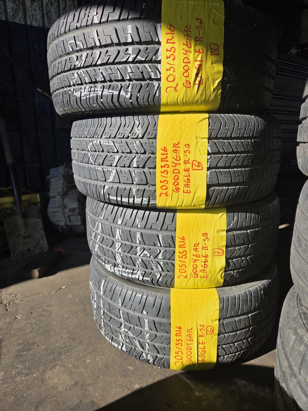 Set of 4 Goodyear Eagle RS-A Tires 205/55R16