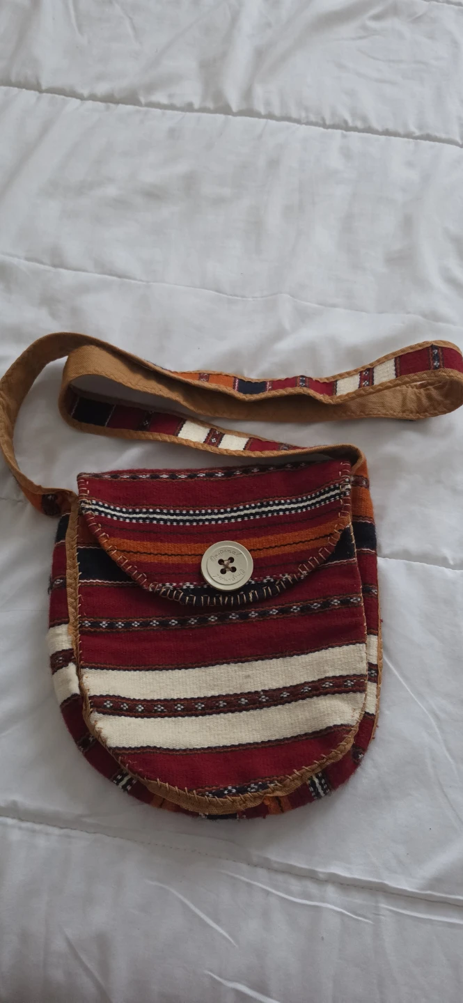 Handwoven Striped Crossbody Bag
