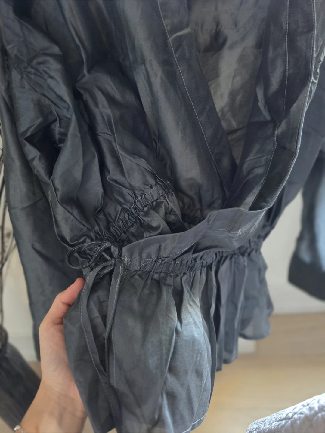 Zara Black Wrap Blouse - photo 4