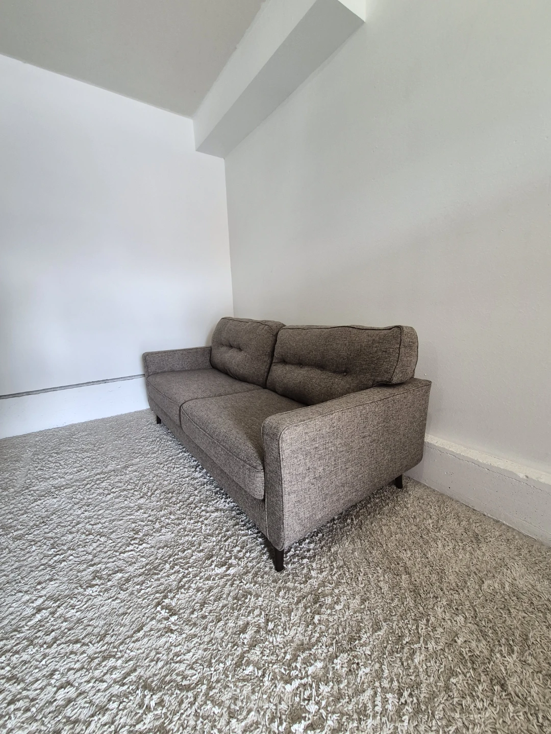 J&R Furniture Tweed 3 Seater Fabric Sofa Couch - photo 4
