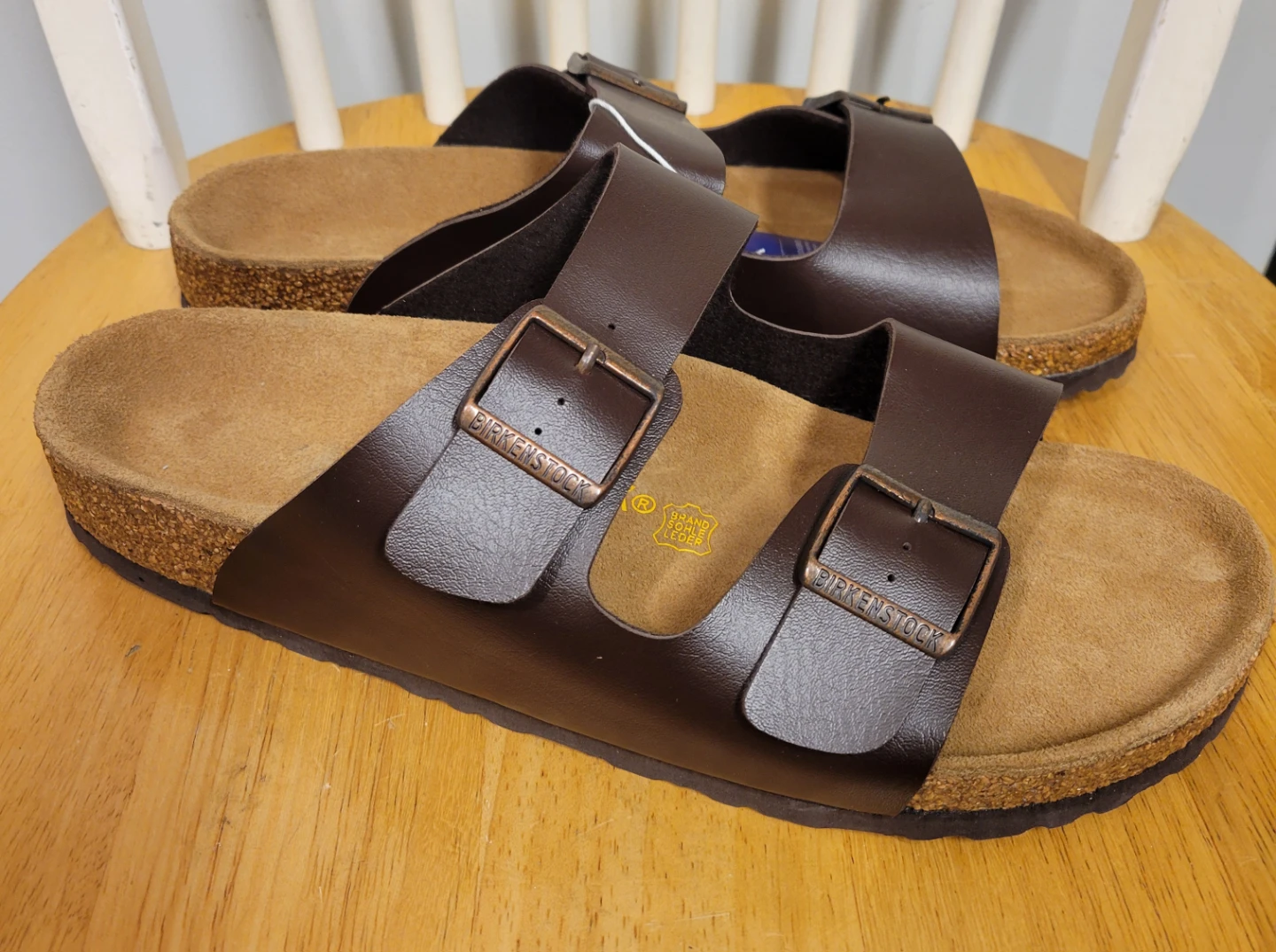 NEW Birkenstock Men’s Arizona Sandals Brown Size 45 / 12 - photo 2