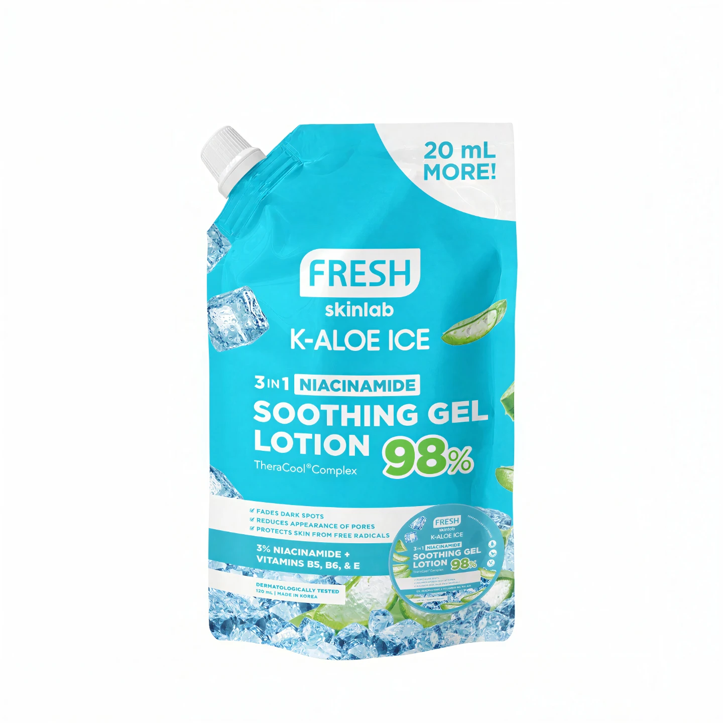 FRESH with BT21 Jeju Aloe Ice Soothing Gel Lotion 120mL