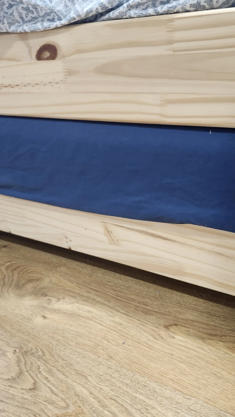 Stackable 2 Single Pine Wood Bed Frame with Mattress - photo 2
