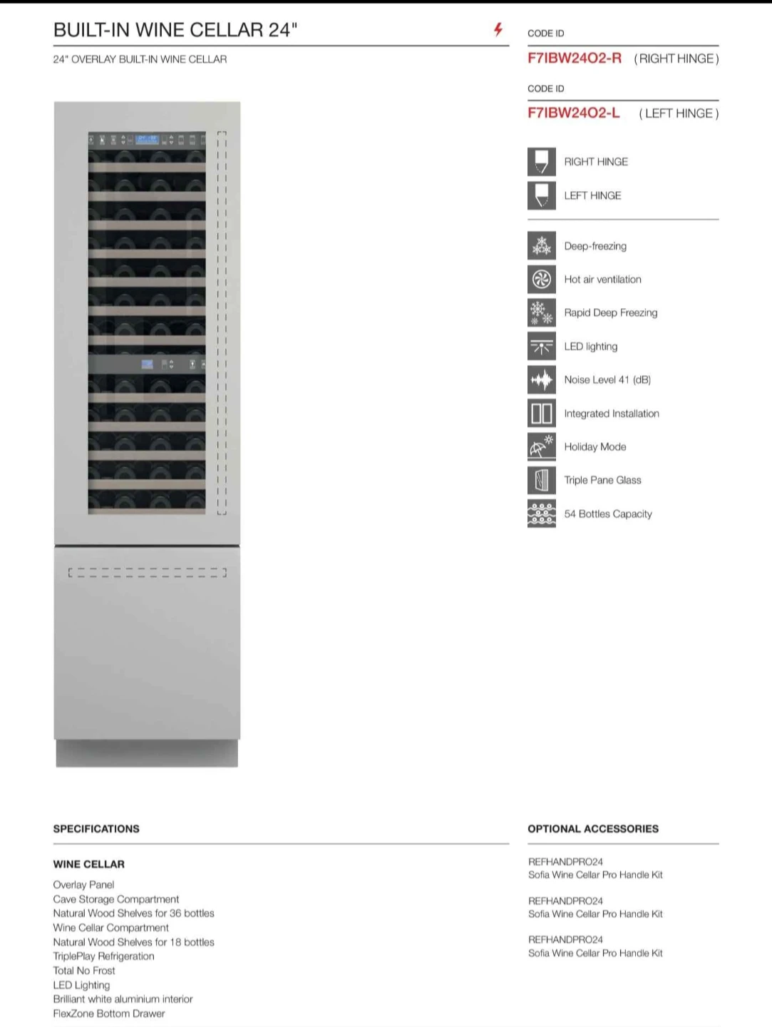 Fulgor Milano 24-inch Built-in Wine Cellar - photo 3