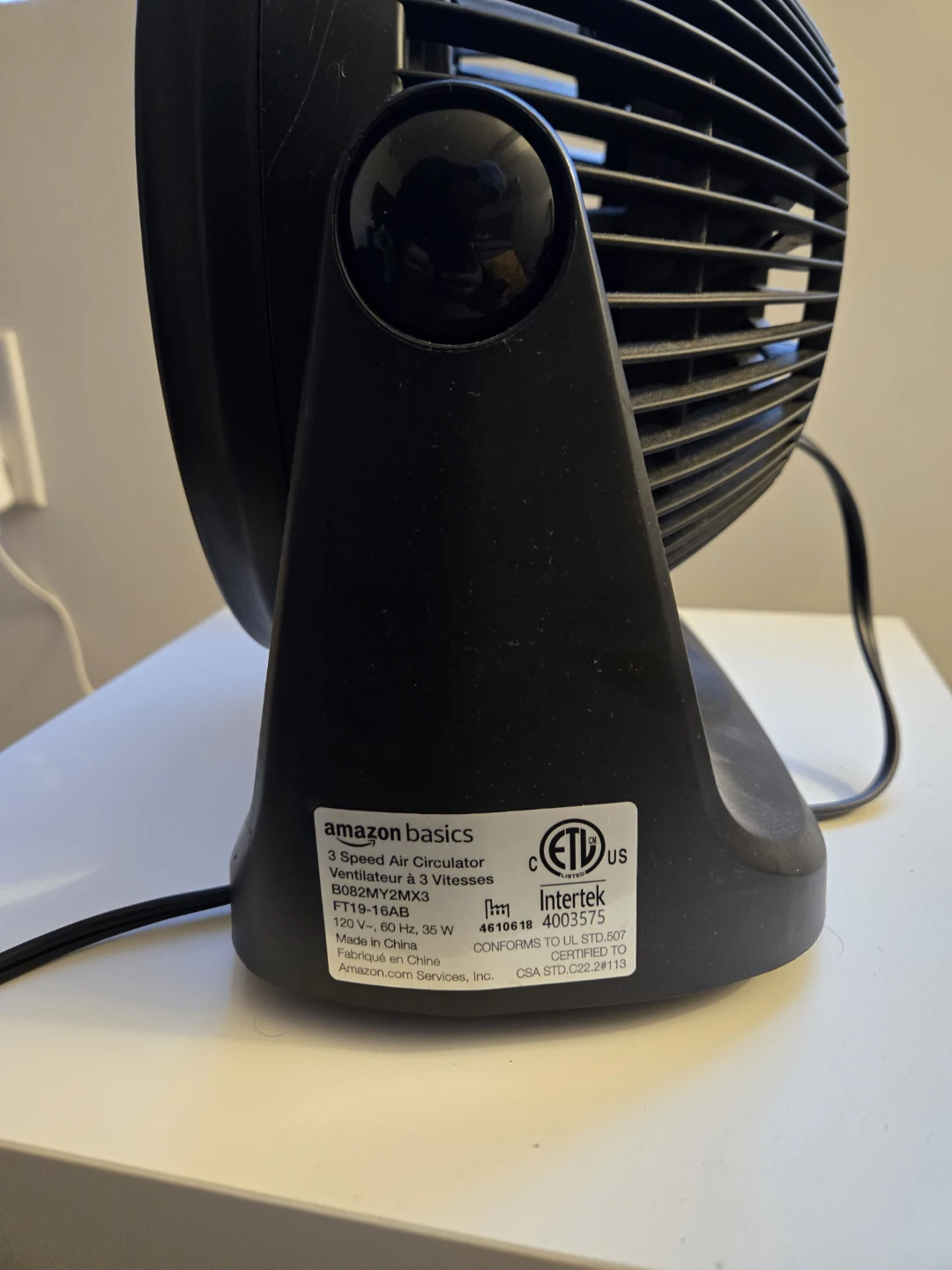 Amazon Basics 3-Speed Air Circulator Fan - photo 3