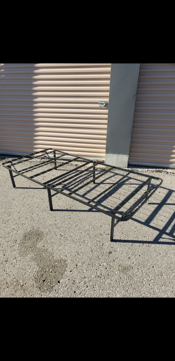 Black Metal Folding Bed Frame