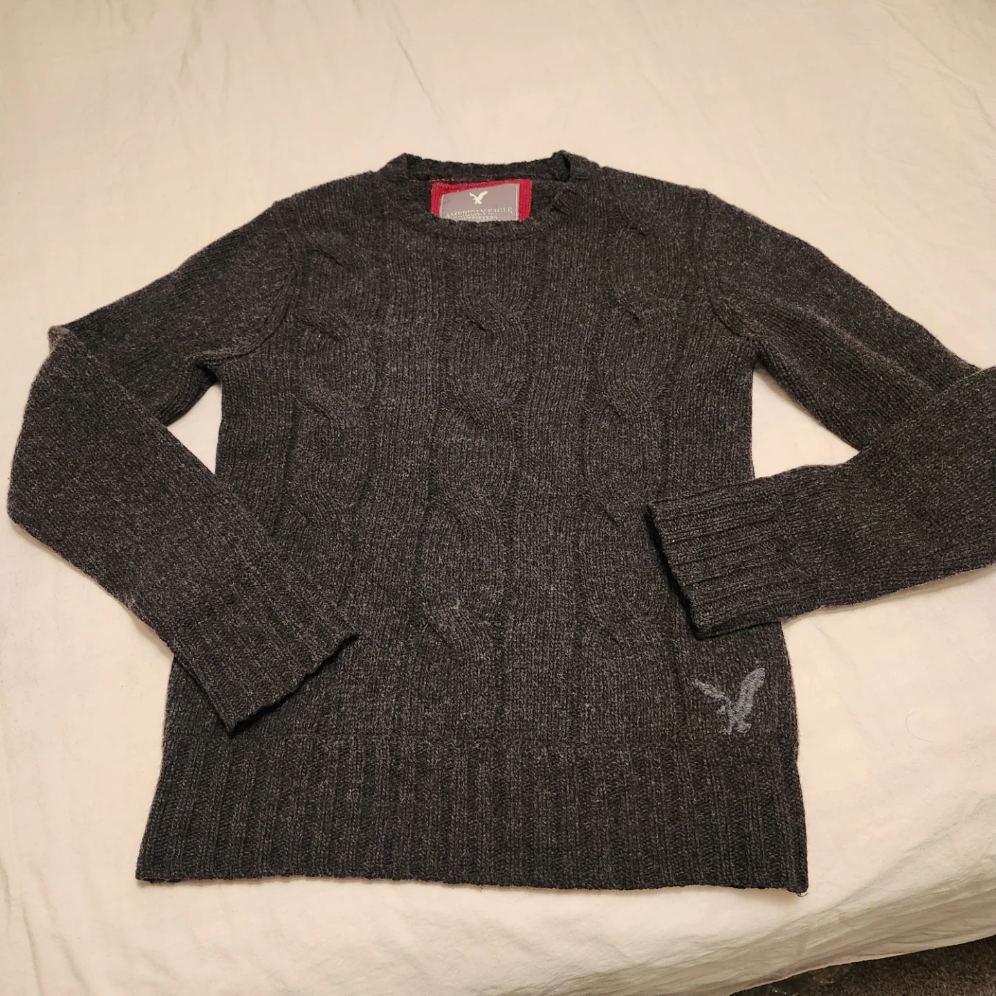 American Eagle Outfitters Grey Cable Knit Sweater - photo 4