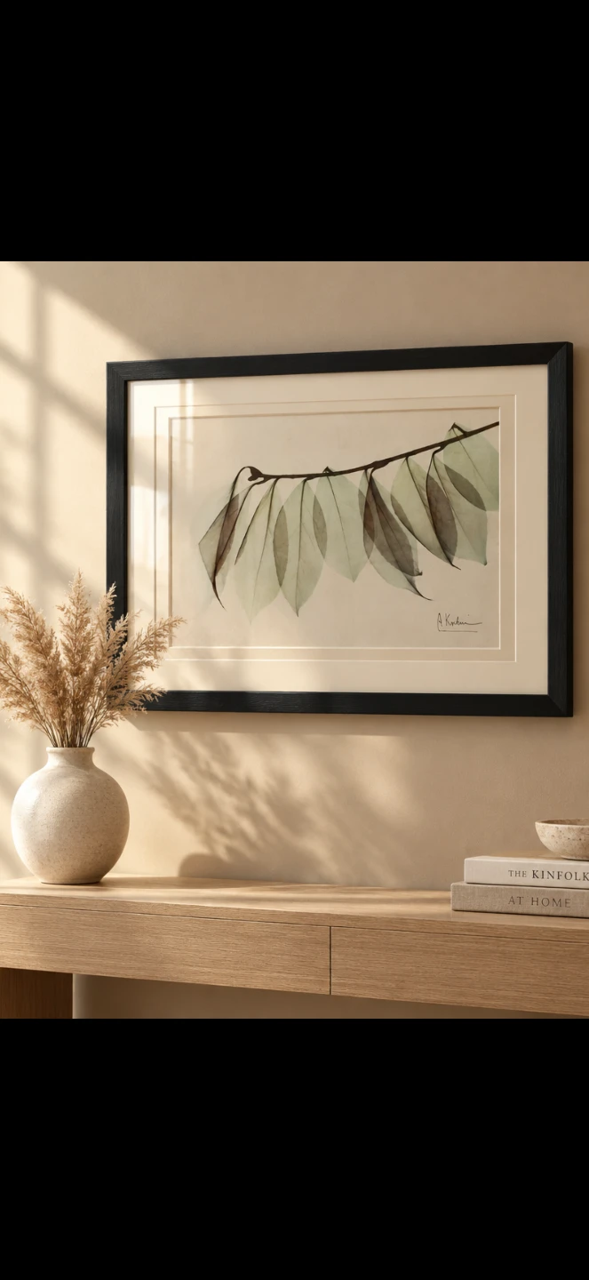 Albert Koetsier Camellia Leaf X-Ray Botanical Art Print