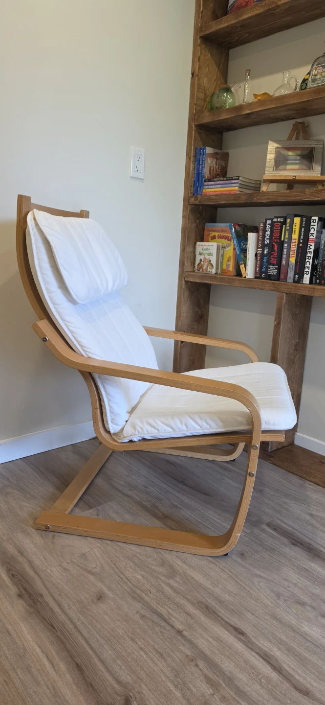 IKEA Poang Armchair with White Cushion - photo 2