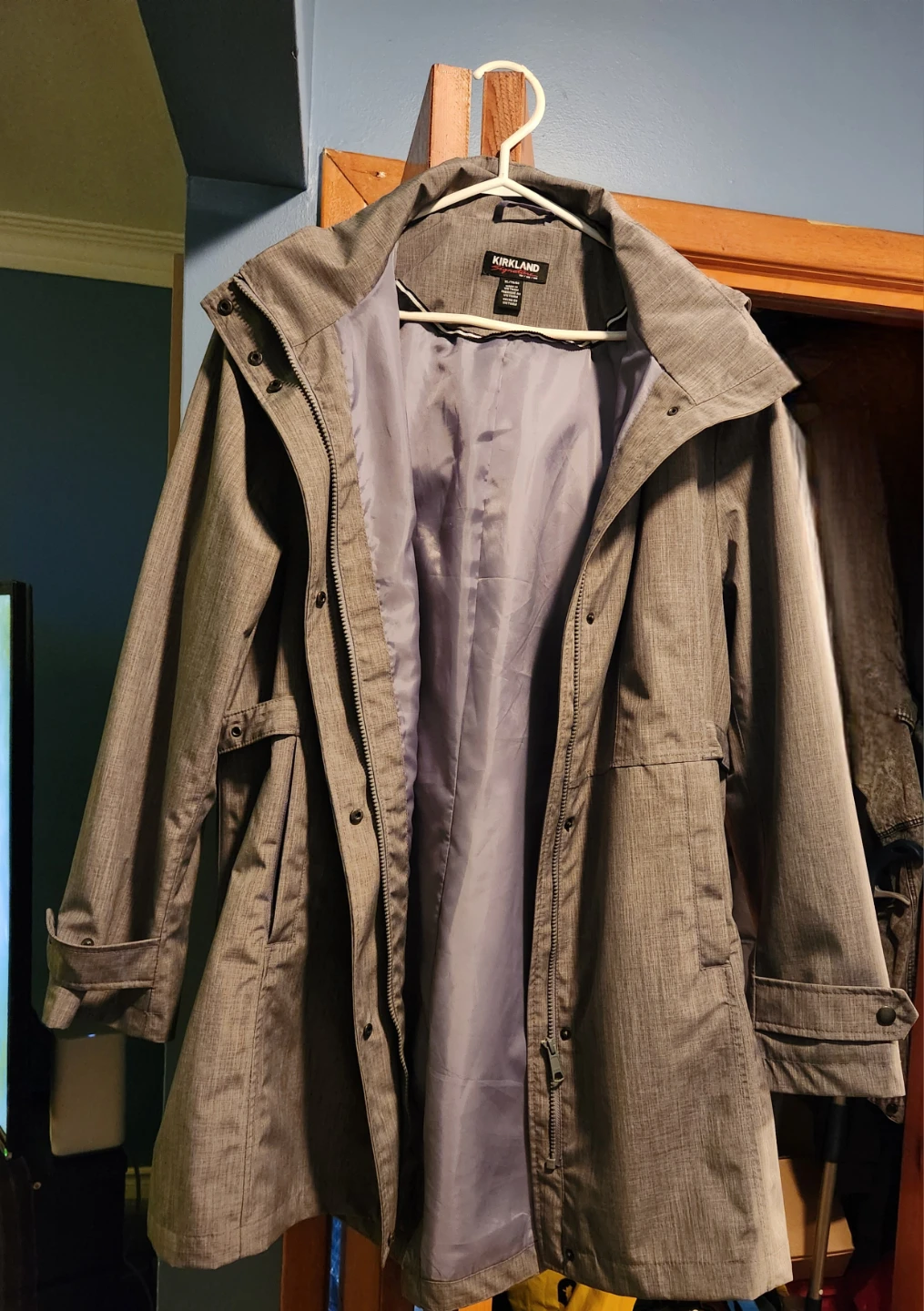 Kirkland Signature Women's Rain Jacket - Grey - Size XL