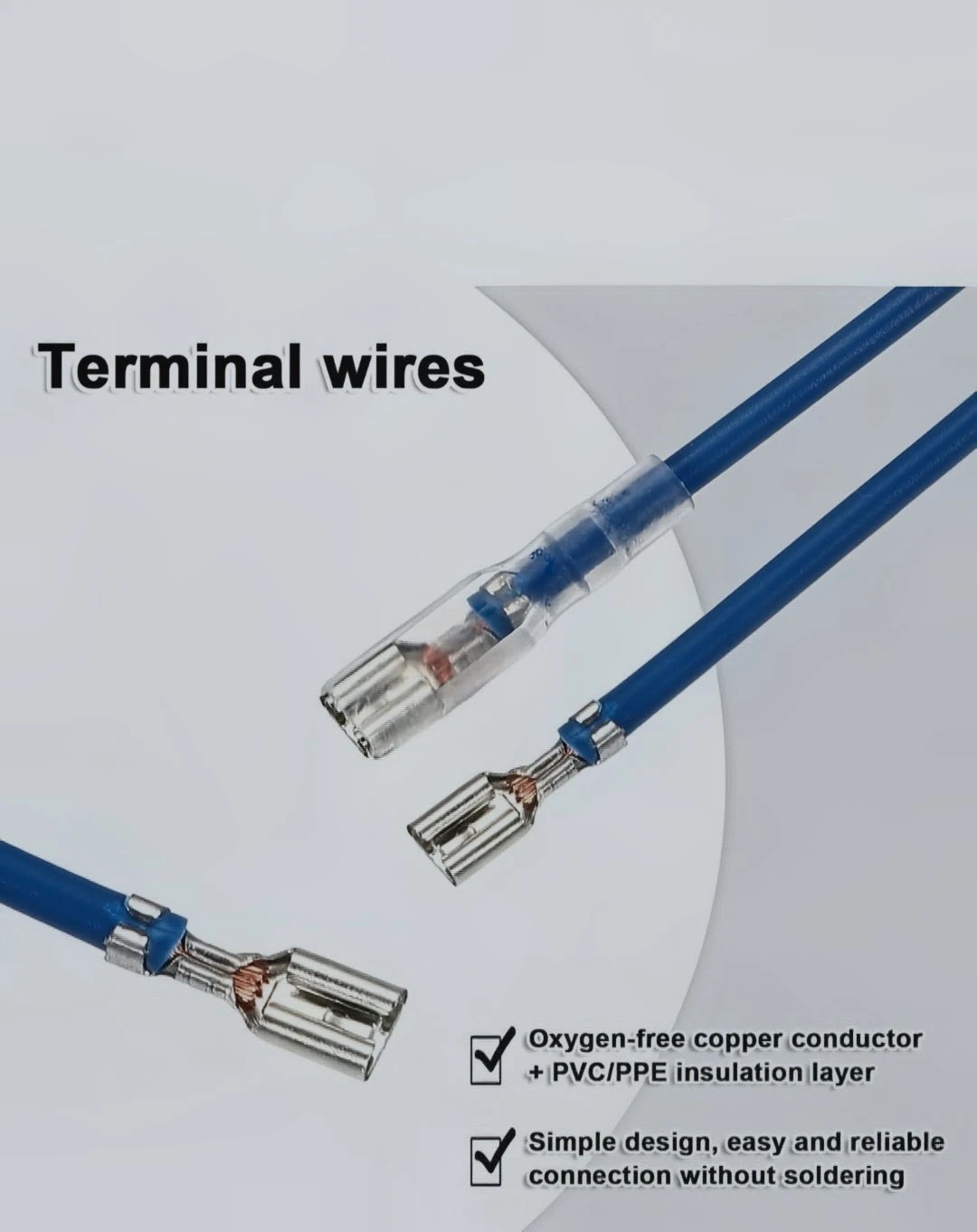 20 Pcs Blue Terminal Wires 3.8mm - photo 3