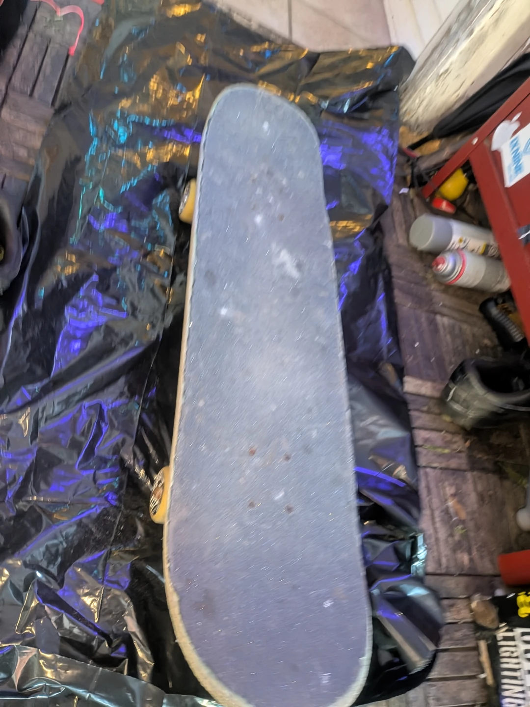 Used Skateboard with Custom Graphics