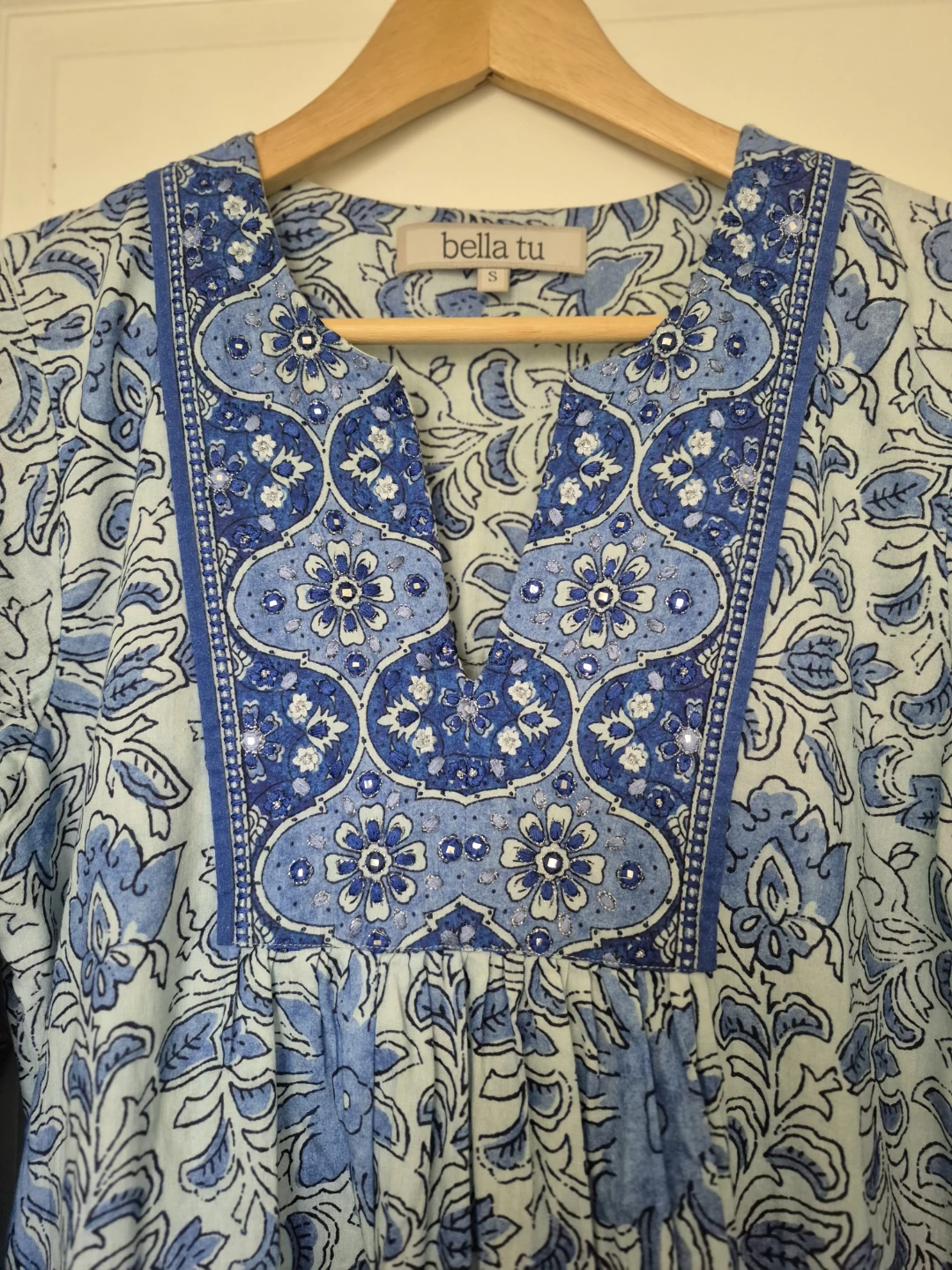 Bella Tu Blue Floral Tunic Dress - photo 3