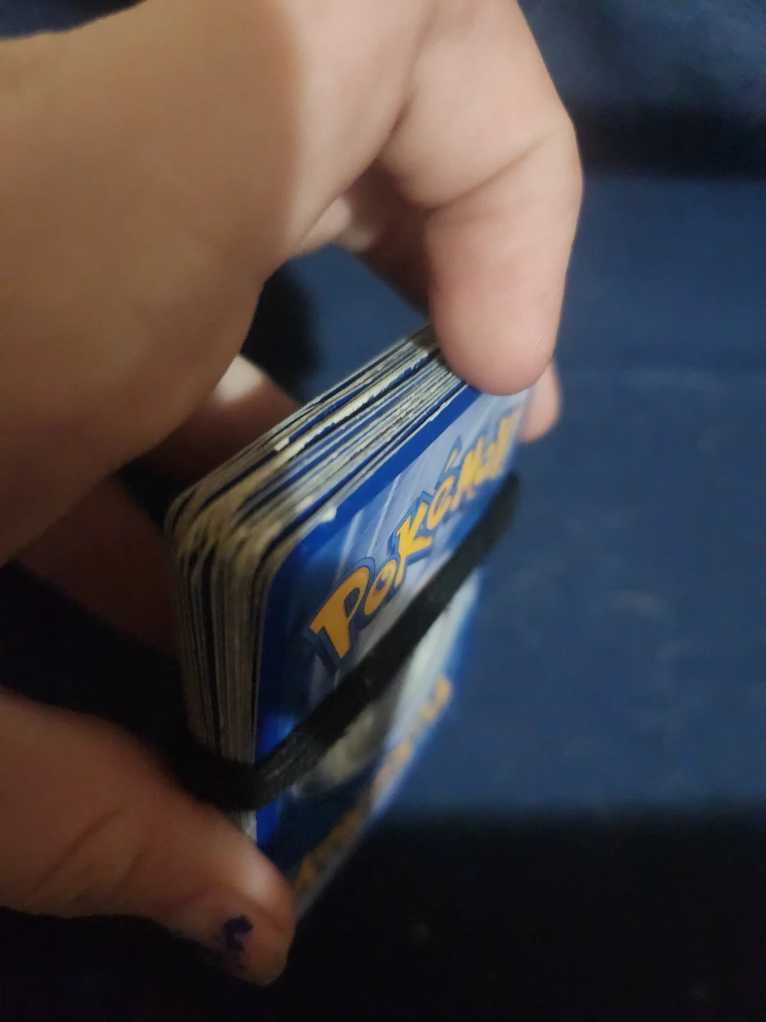 Stack of Pokemon Trading Cards