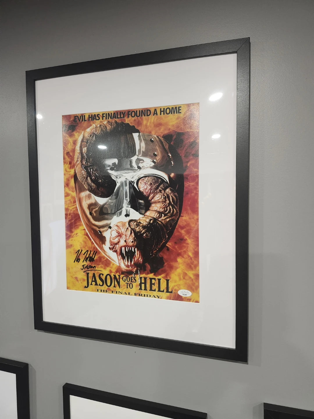 Signed Jason Goes to Hell Framed Poster - photo 4