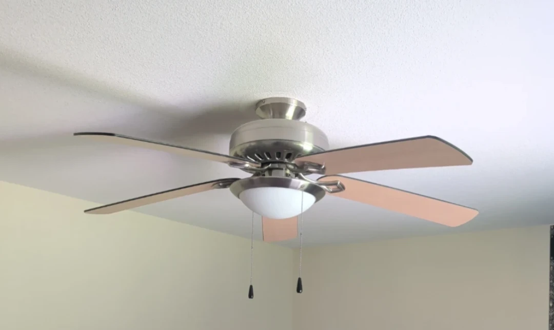 52-Inch Brushed Nickel Ceiling Fan with light kit - photo 2