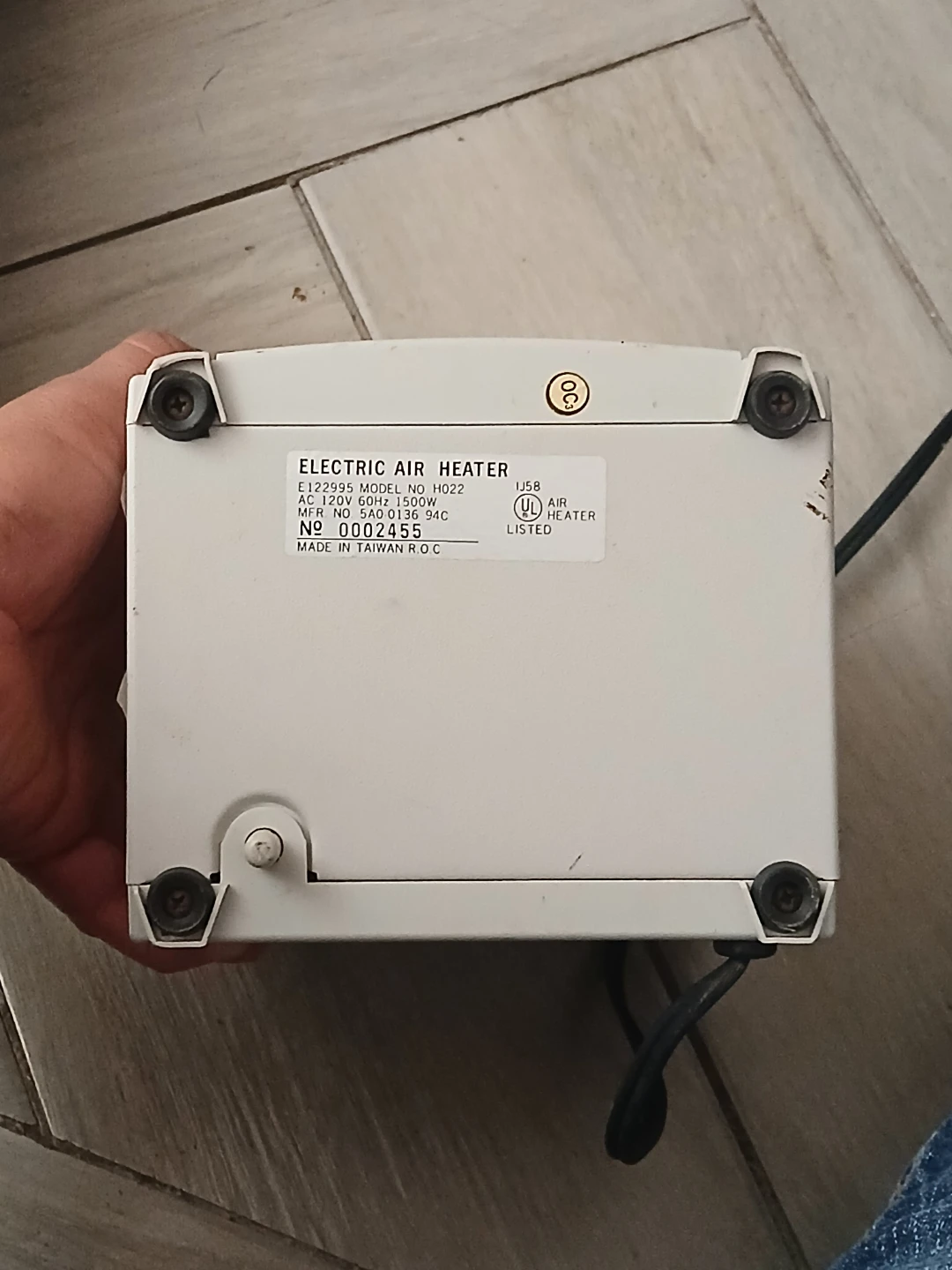 Maxi-Heat Electric Air Heater Model H022 - photo 5