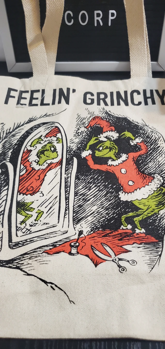 The Grinch Feelin' Grinchy Canvas Tote Bag - photo 2