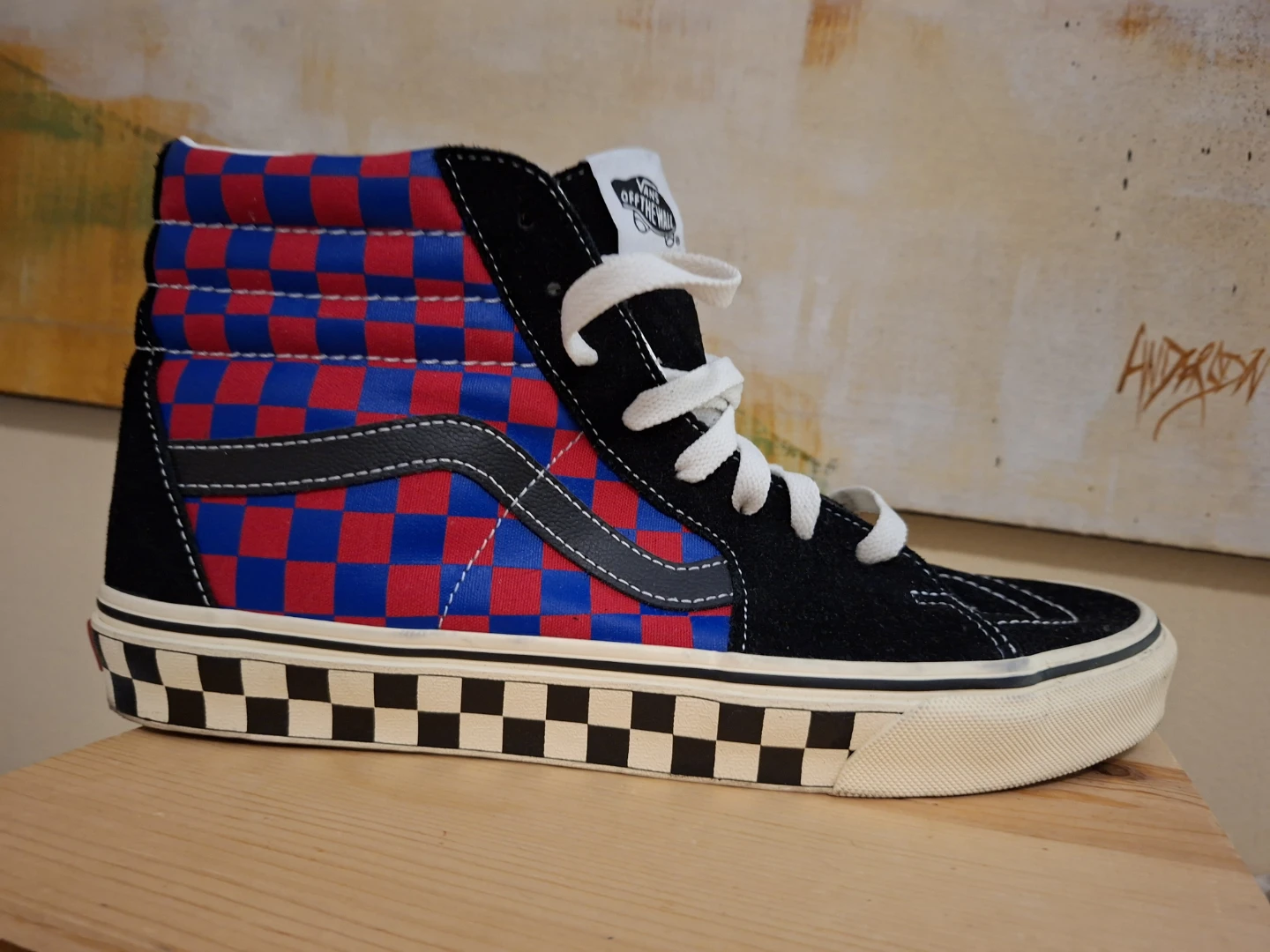 Vans Sk8-Hi Checkerboard High Tops