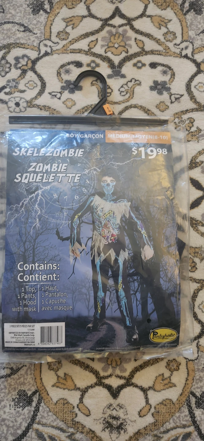 Skelezombie Costume 8-10