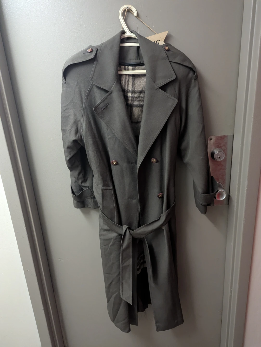 United Fashions Trench Coat Green Size 4