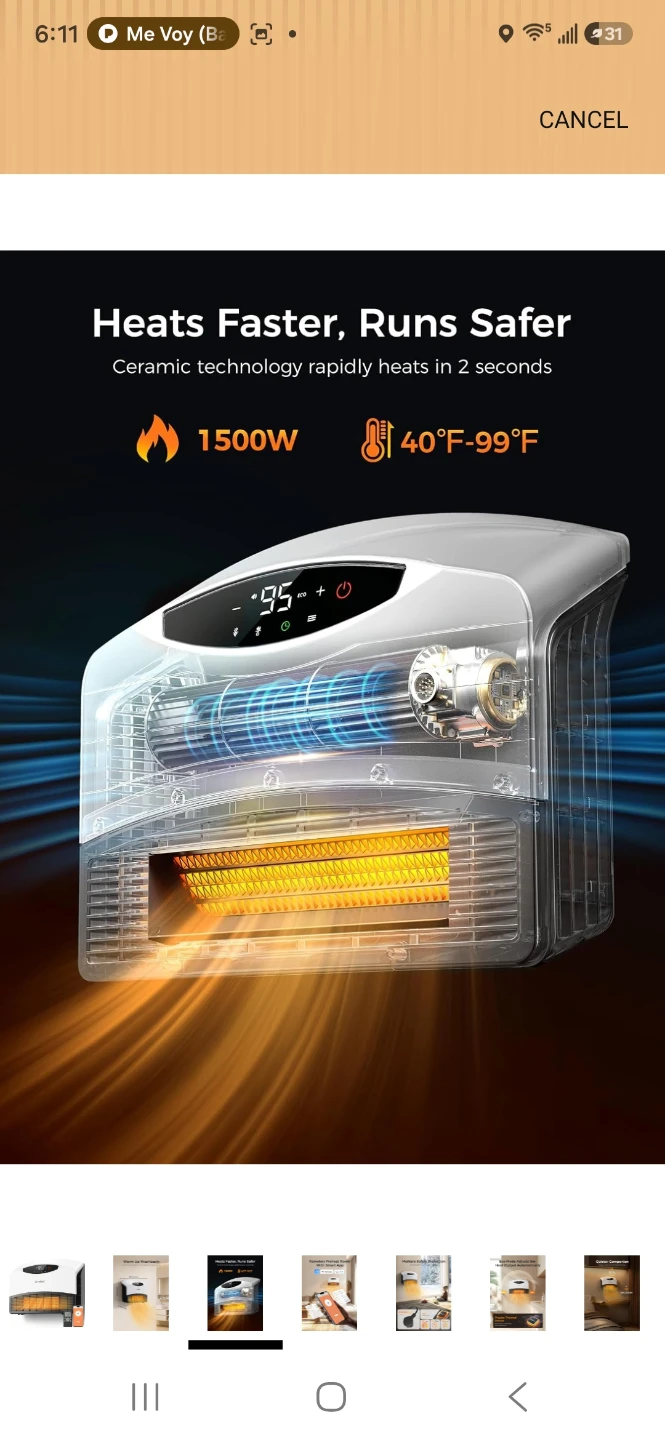 GiveBest Wall-Mounted Electric Heater - photo 3